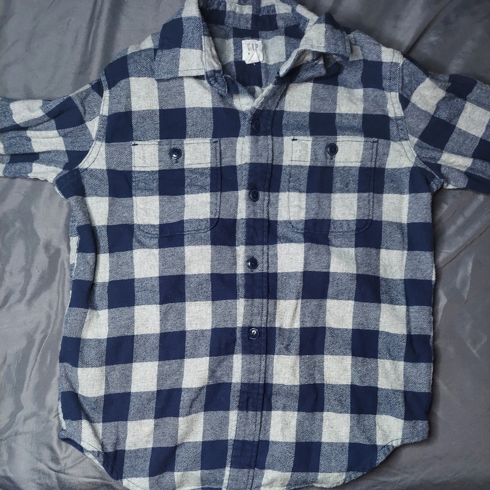 Gap pull over blue and gray long sleeve